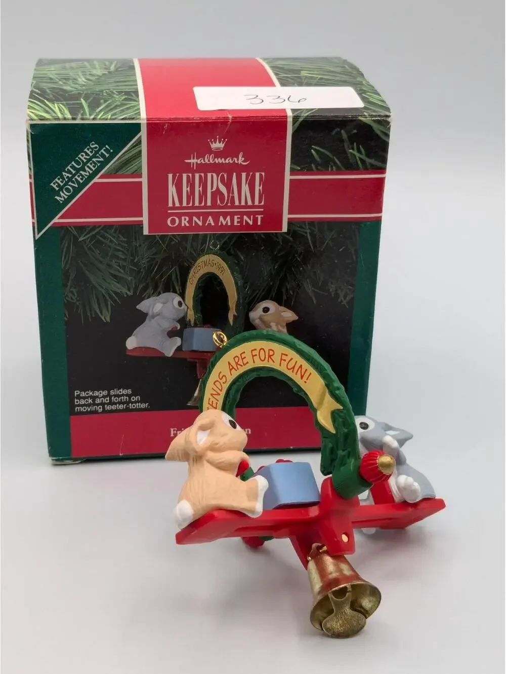 Hallmark Keepsake Friends Are Fun 1991, Features Movement, Vintage Ornament